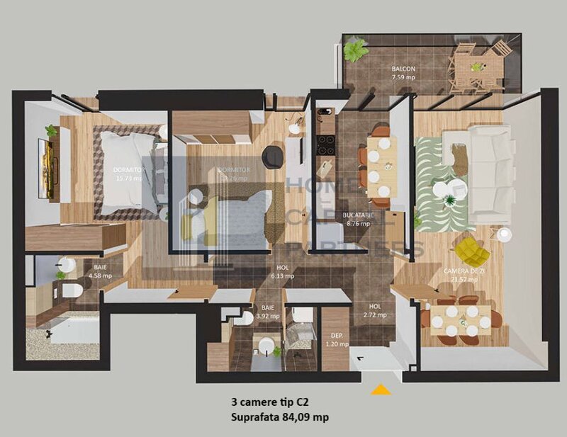Centrul Capitalei, apartament 3 camere, intr-un bloc exclusivist.